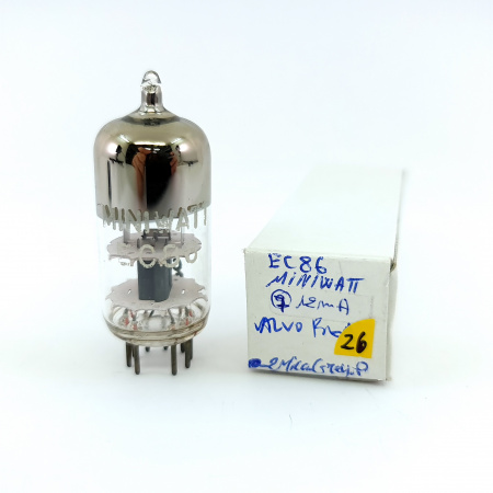 1 X EC86 MINIWATT TUBE. 1960s VALVO PROD. DIMPLE GETTER. 26. CH159