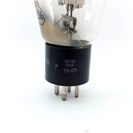 1 X JAN 836 RCA TUBE. 1970s PRODUCTION. RECTANGULAR GETTER. 1. CH161