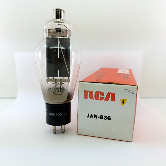 1 X JAN 836 RCA TUBE. 1970s PRODUCTION. RECTANGULAR GETTER. 1. CH161