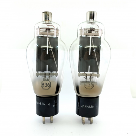 2 X JAN 836 RCA TUBE. 1970s PRODUCTION. MATCHED PAIR. 2. CH161