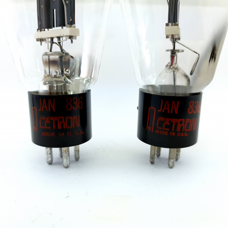 2 X JAN 836 CETRON TUBE. 1980s PRODUCTION. MATCHED PAIR. 4. CH161