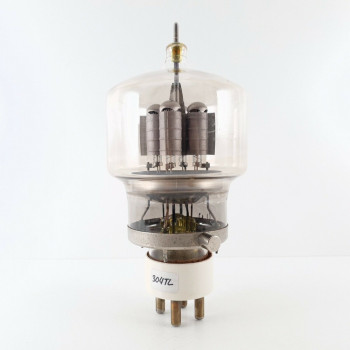 1 X 304TL / VT129 EIMAC TUBE. EXTERIOR GRID RING. OLD PLATES. USED. 4U  ENA