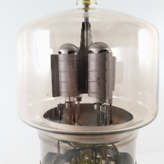 1 X 304TL / VT129 EIMAC TUBE. EXTERIOR GRID RING. OLD PLATES. USED. 4U  ENA