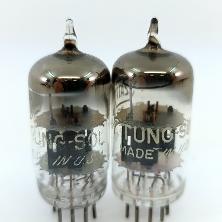 2 X ECC81 / 12AT7 TUNGSOL TUBE. 1950s PROD. D-GETTER. MATCHED PAIR. 1. CB397