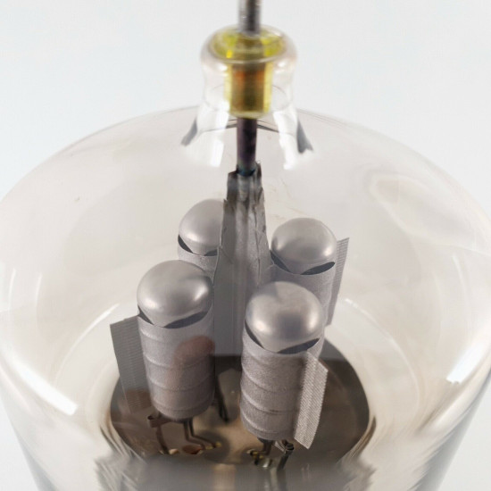 1 X 304TL / VT129 EIMAC TUBE. EXTERIOR GRID RING. OLD PLATES. USED. 4U  ENA