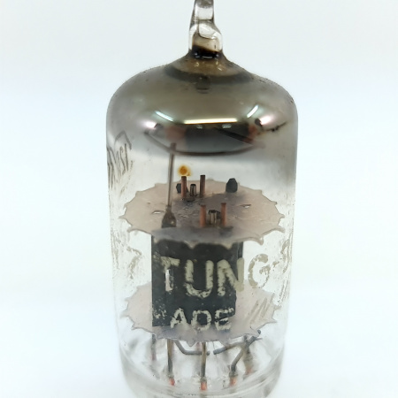 1 X ECC81 / 12AT7 TUNGSOL TUBE. 1950s PROD. COPPER RODS. D-GETTER. 3. CB397