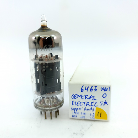 1 X 6463 GENERAL ELECTRIC TUBE. 1960s PROD. COPPER RODS. 5 *****. 11. CB397