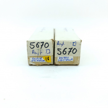 2 X 5670 RAYTHEON TUBE....