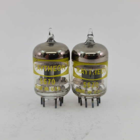 2 X 5670 RAYTHEON TUBE. 1960s PROD....