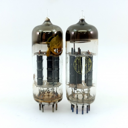 2 X 6CS7 FIVRE TUBE. 1950s PROD. BLACK PLATES. 23. CB397