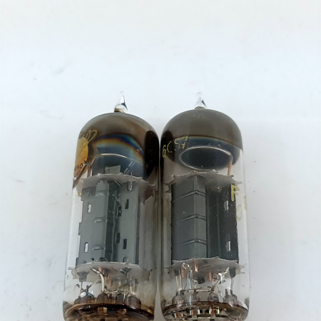 2 X 6CS7 FIVRE TUBE. 1950s PROD. BLACK PLATES. 23. CB397