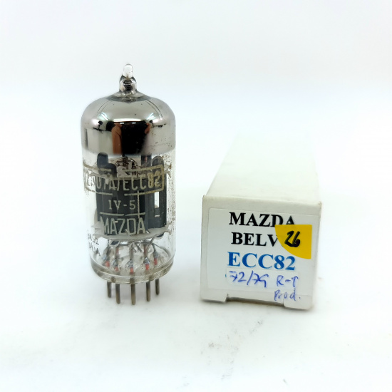 1 X ECC82 MAZDA BELVU TUBE. 1960s RADIOTECHNIQUE PROD. 26. CB397