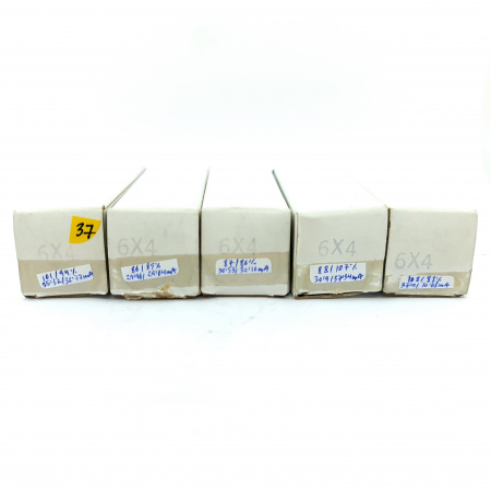 5 X 6X4 SYLVANIA TUBE. 1960s PROD. BLACK PLATES. SQUARE GETTER. 37. CB397