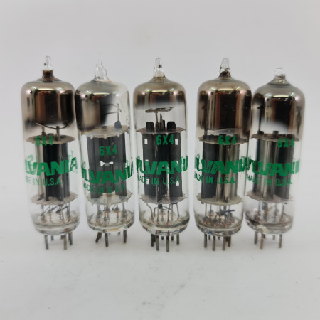 5 X 6X4 SYLVANIA TUBE. 1960s PROD. BLACK PLATES. SQUARE GETTER. 37. CB397