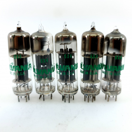 5 X 6X4 SYLVANIA TUBE. 1960s PROD. BLACK PLATES. SQUARE GETTER. 37. CB397