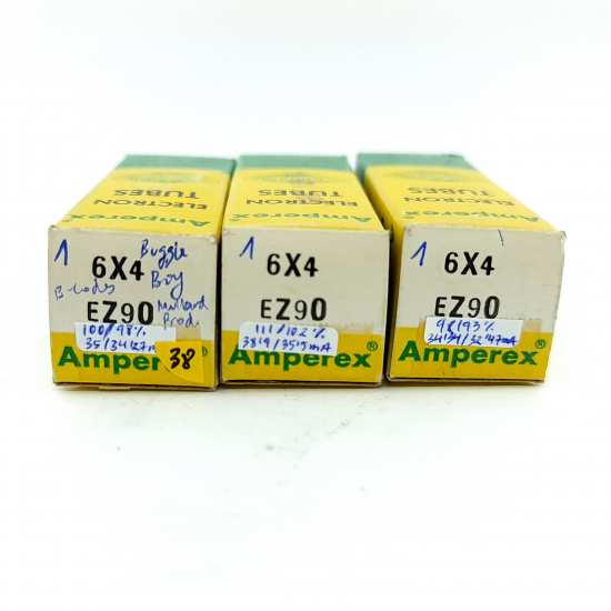 3 X 6X4 AMPEREX BUGLE BOY TUBE. 1960s MULLARD PROD. B-CODES. 38. CB397