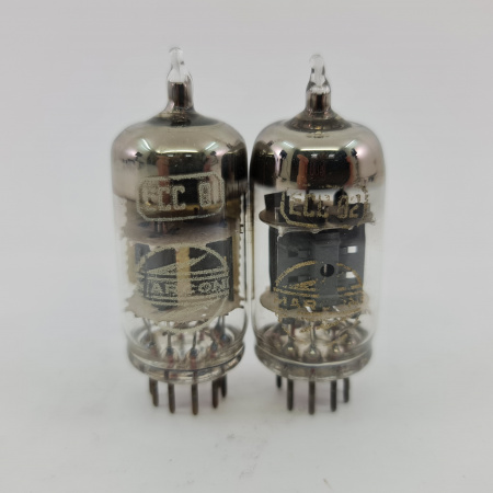 2 X ECC81 MARCONI TUBE. 1960s PROD. MATCHED PAIR. 42. CB397