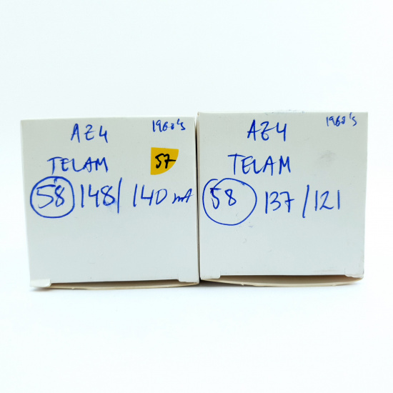 2 X AZ4 TELAM TUBE. 1960s PROD. BLACK...