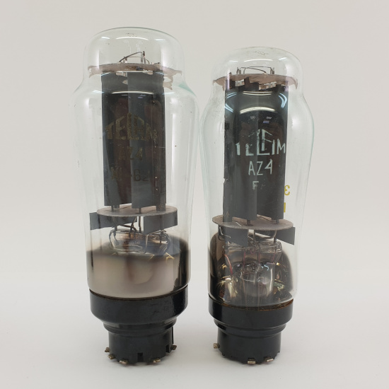 2 X AZ4 TELAM TUBE. 1960s PROD. BLACK...