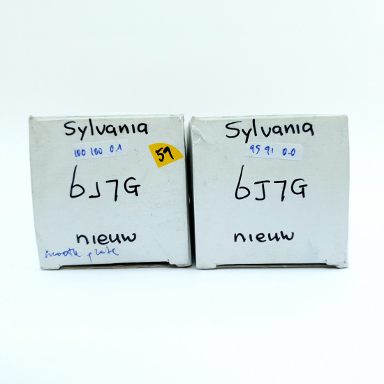 2 X 6J7G SYLVANIA TUBE. 1960s PROD....