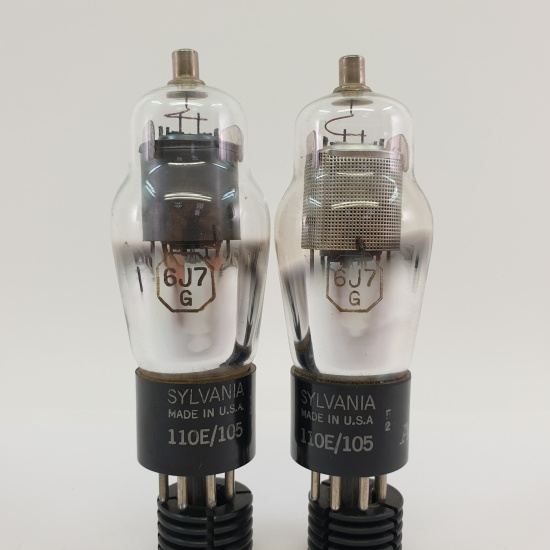 2 X 6J7G SYLVANIA TUBE. 1960s PROD....