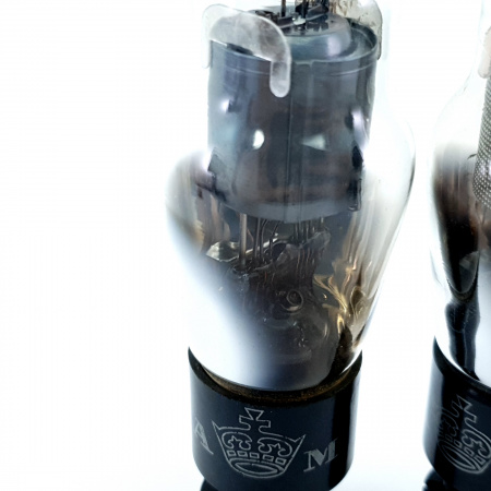 2 X 6J7G SYLVANIA TUBE. 1960s PROD. FLAT GETTER. 59.  CB397