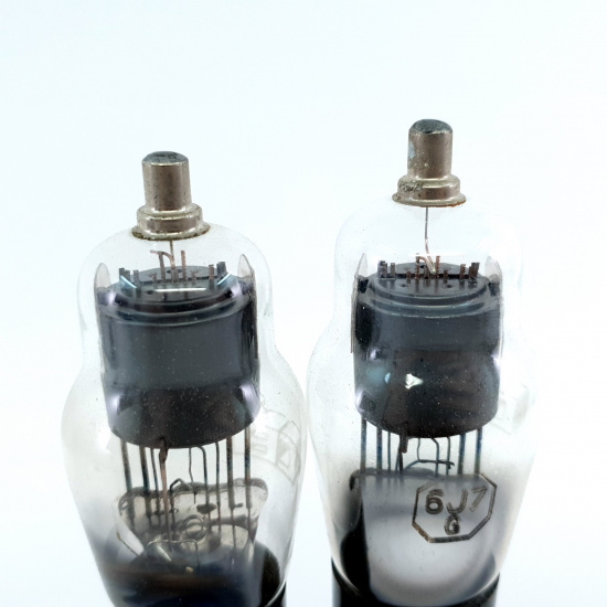 2 X 6J7G CEI TUBE. 1960s PROD. BLACK...