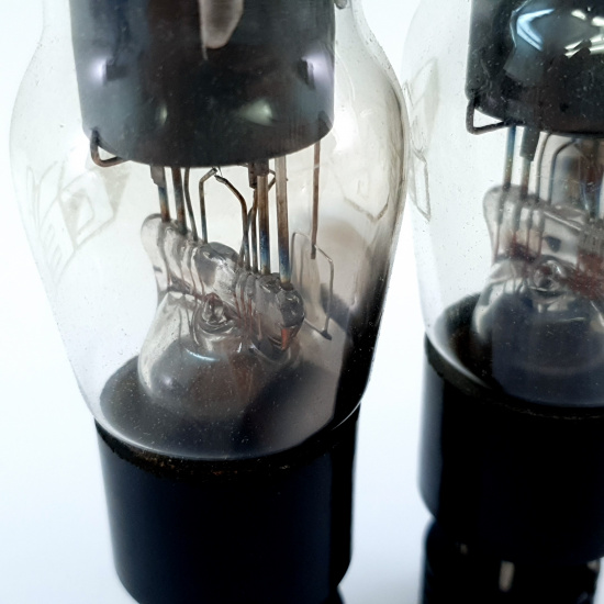 2 X 6J7G CEI TUBE. 1960s PROD. BLACK...