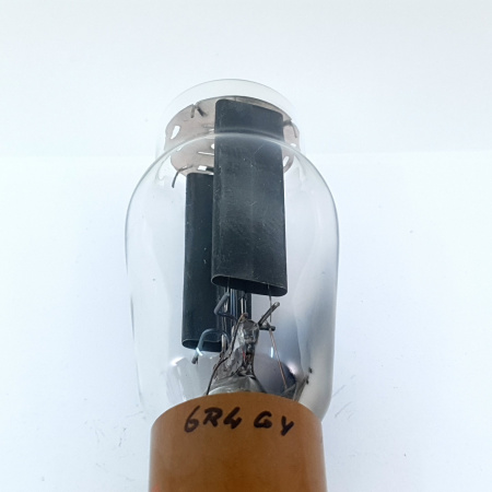 1 X 5R4GY KENRAD TUBE. 1950s PROD. BLACK PLATES. RECTANGULAR GETTER. 65. CB397