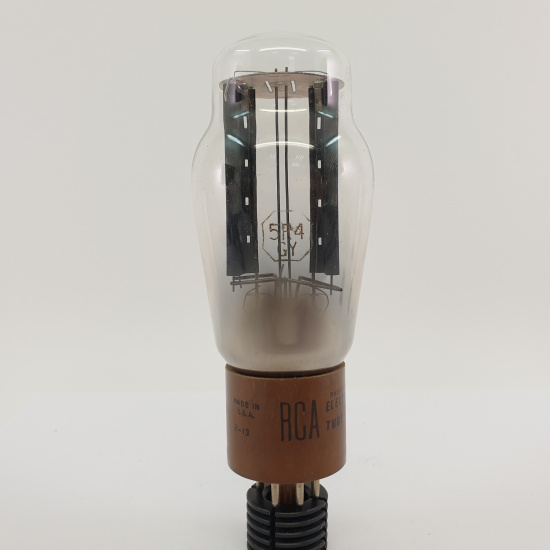 1 X 5R4GY RCA TUBE. 1950s PROD. BLACK...