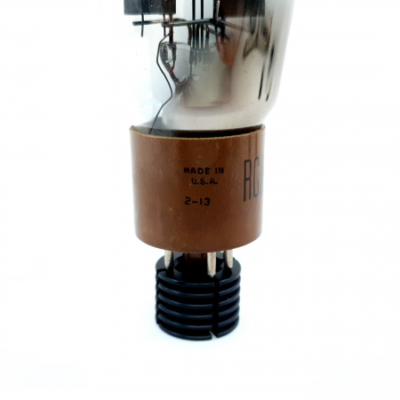 1 X 5R4GY RCA TUBE. 1950s PROD. BLACK PLATES. RECTANGULAR GETTER. 66. CB397