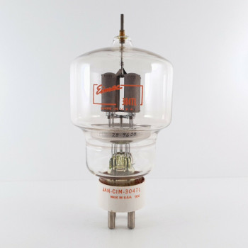 1 X JAN CIM 304TL / VT129 EIMAC TUBE. RED LOGO. MODERN PLATES. 1960s. NOS 1  ENA