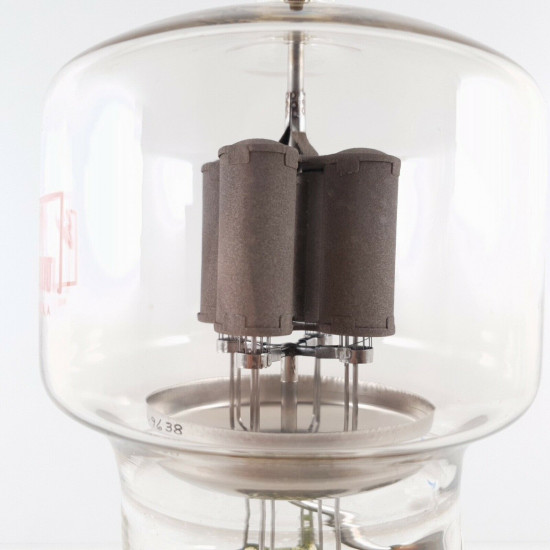 1 X JAN CIM 304TL / VT129 EIMAC TUBE. RED LOGO. MODERN PLATES. 1960s. NOS 1  ENA