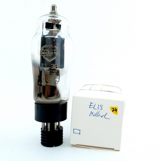 1 X EL38 MULLARD TUBE. 1960s PROD. DUAL RECTANGULAR GETTER. 74. CB397