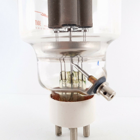 1 X JAN CIM 304TL / VT129 EIMAC TUBE. RED LOGO. MODERN PLATES. 1960s. NOS 1  ENA