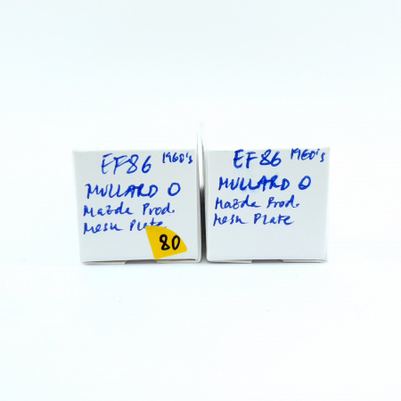 2 X EF86 MULLARD TUBE. 1960s MAZDA PROD. MESH PLATE. PAIR. 80. CB397
