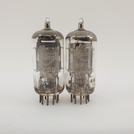 2 X EF86 MULLARD TUBE. 1960s MAZDA PROD. MESH PLATE. PAIR. 80. CB397