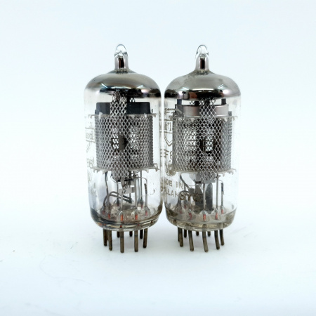 2 X EF86 MULLARD TUBE. 1960s MAZDA PROD. MESH PLATE. PAIR. 80. CB397