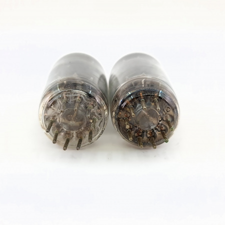 2 X 5963 RCA TUBE. 1950s PROD. BLACK PLATES. MATCHED PAIR. 3. CB398