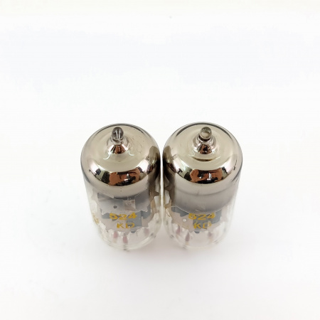 2 X E88CC TESLA TUBE. 1960s PROD. GOLD PIN. GOLD GRID. PAIR. 5. CB398