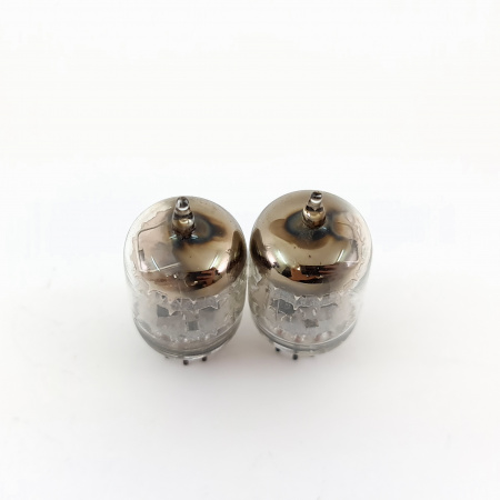 2 X JG 5670 GENERAL ELECTRIC TUBE. 1950s PROD. BLACK PLATES. 3M. PAIR. 7. CB398