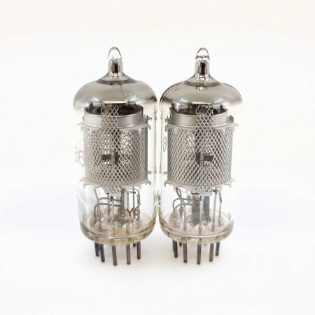 2 X EF86 PHILIPS TUBE. 1960s MAZDA PROD. MESH PLATE. MATCHED PAIR. 9. CB398