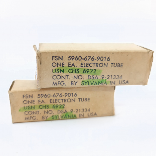 2 X USN CHS 6922 SYLVANIA TUBE. 1960s...
