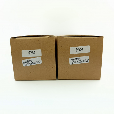 2 X 872A / VT42A GENERAL ELECTRONICS TUBE. 1950s PROD. FLAR GETTER. 16. CB398