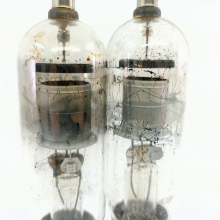 2 X 872A / VT42A GENERAL ELECTRONICS TUBE. 1950s PROD. FLAR GETTER. 16. CB398