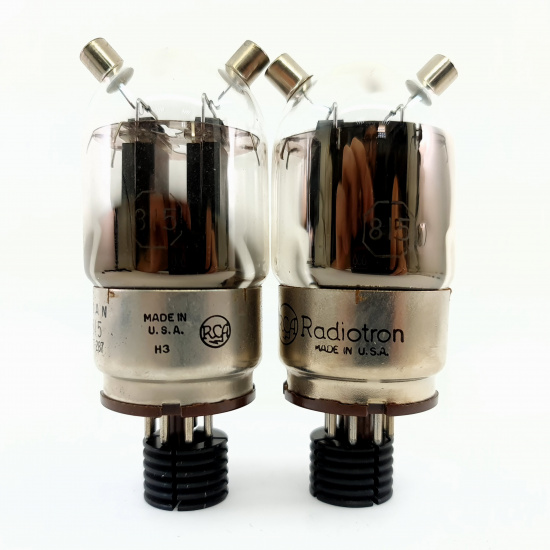 2 X 815 RCA TUBE. 1950s PROD. BLACK...