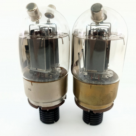 2 X 815 RCA TUBE. 1950s PROD. BLACK PLATES. SQUARE GETTER. PAIR. 4. CE2