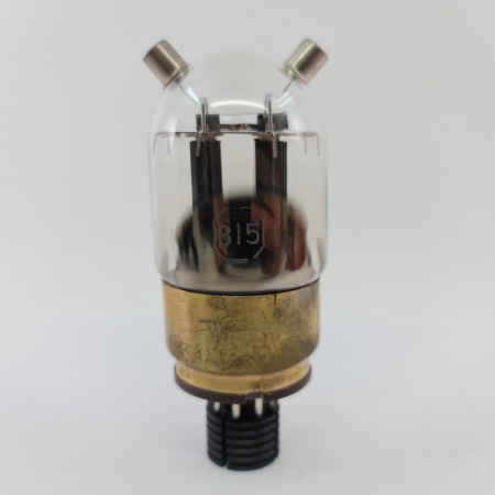 1 X 815 STANDARD BRAND TUBE. 1940s PROD. BLACK PLATES. RECTANGULAR GETTER. 5. CE2