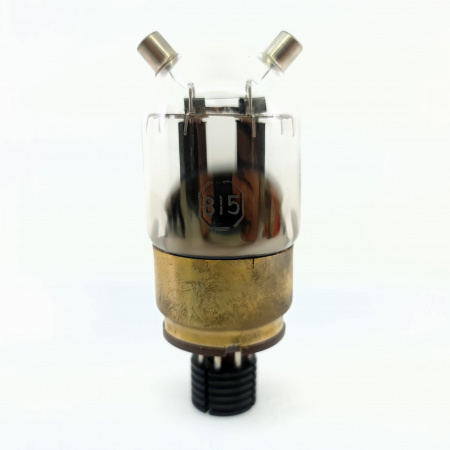 1 X 815 STANDARD BRAND TUBE. 1940s PROD. BLACK PLATES. RECTANGULAR GETTER. 5. CE2