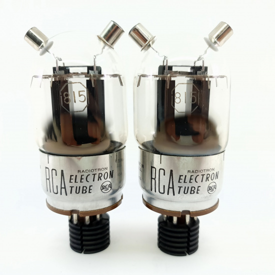 2 X 815 RCA TUBE. 1950s PROD. BLACK...